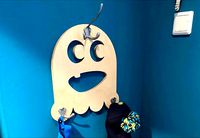 Pacman Ghost wooden kids wardrobe (Fusion 360, CNC milling) by klamowk