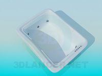 3D Model Rectangular tub-jacuzzi