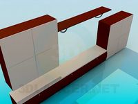 3D Model Cabinet with pedestal