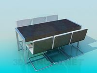 3D Model Official table with chairs