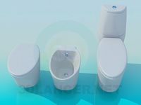3D Model A set of sanitaryware