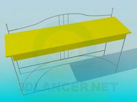 3D Model Console on metal legs