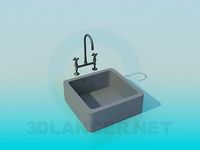 3D Model Square vanity