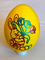 eggbot - bunny with flowers by FautzMakes