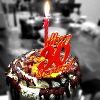 "Happy 30 Something!" Birthday Cake Topper by cornedbeef