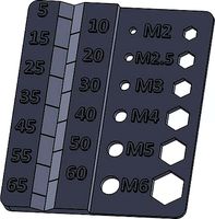 Metric Screw Gauge M2 - M6 by Estep