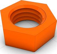 Thin Hex Nut for Bora Centipede System (M14x2.0) by pencilneck