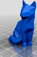Low Poly Sitting Cat keychain mix by PedroVelloso