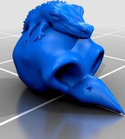 crocky and bird by Halberdknight