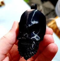 Bearded Skull Keychain by N3D_Printing