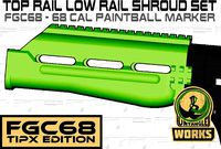 FGC-68 LOW rail shroud set paintball magfed by Untangle