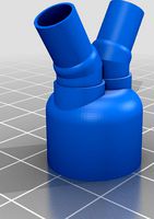 pipe splitter v2 (7mm internal diameter to 2 * 6mm internal diameter) for silicone pipe by Lukefarloid