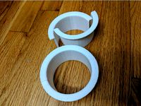 2-part Interlocking Drywall Cable Hole Protector (Parametric OpenSCAD) by chriskoss