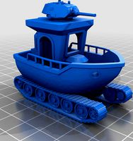 battle boat (visual benchy) PRINT WITH SUPPORTS by printer000