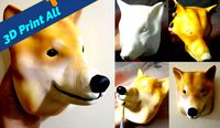 Shiba Inu / Doge dog head by zomcus
