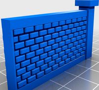 10ftx20ft wall section n -gauge [incudes gates, and 'end' pillars] by raptorirl