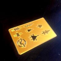 electronic symbol stencil  by Kawagishi