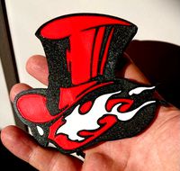 Persona 5 hat color logo coaster by spbnick