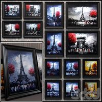 Oil painting-street scenes of Paris