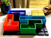 Tetris Style Organizers with Sliding Rail System by Snacob