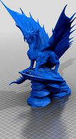 Gold Dragon Statue by Kycrio