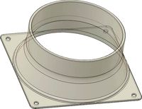 120mm fan to 100mm hose air duct adapter by Superpfusch