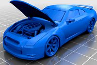 R35 GT-R and VR38DETT V6 twin turbo engine by dendeba
