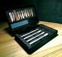 Precision Craft Knife Tool Storage Case, Blade & Knife Storage Box - Holds blades, knives and sharpening stone by Lanedash