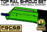 FGC-68 Top rail shroud set paintball magfed by Untangle