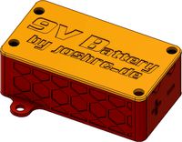 9V Battery Box/Case/Housing (with Cables) by JoshRC