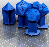 Polyhedral Dice Set with supports by Zlomy
