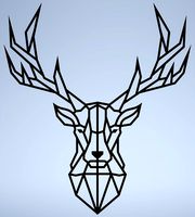 Deer wall sculpture - 425 x 480 mm by filiak182