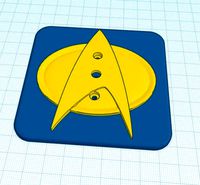 Modular trailer hitch Faceplate -  Star Trek Badge by rkxone