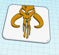 Modular trailer hitch Faceplate -  Mandalorian  by rkxone