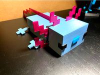 Minecraft Axolotl Desk Organizer Box by Snacob