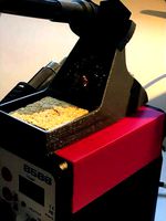 Solder iron stand and clip-on base for 8586 Station by kpishere