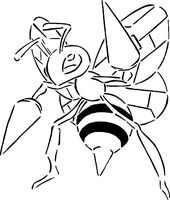 015 Beedrill stencil + 2D by Longquang