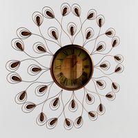 Круглые металлические настенные часы