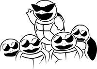 Squirtle Squad stencil by Longquang