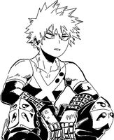 Katsuki Bakugo stencil by Longquang