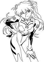 Asuka Langley stencil by Longquang