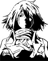 Mikasa Ackerman stencil by Longquang