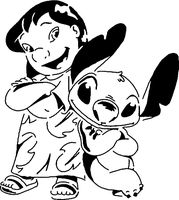 Lilo and Stitch stencil by Longquang