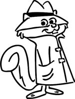 Secret Squirrel stencil by Longquang