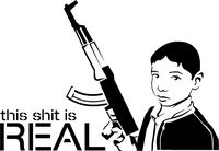 Shit Got Real stencil by Longquang