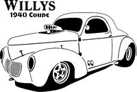 1940 Willys Coupe stencil by Longquang