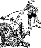 Dragon slayer stencil by Longquang