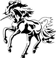 Unicorn stencil 5 by Longquang