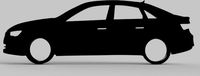 Audi A3 8V sedan silhouette keychain by JordyM