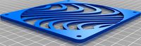 pewdiepie waves pc fan grill 120mm by JOHN_PAR